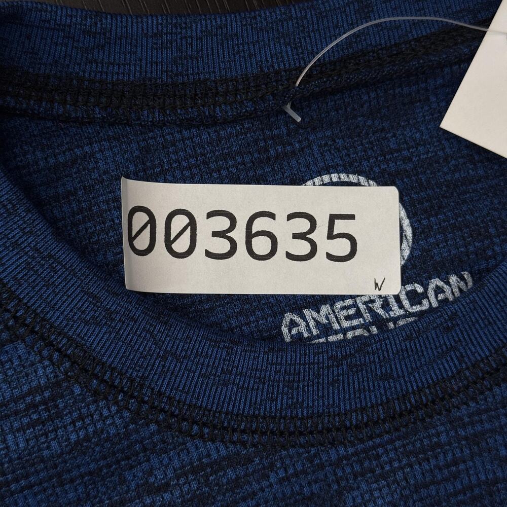 American Fighter Shirt Mens 2XL Oakview Long Sleeve Thermal Graphic Tee Blue NEW - Picture 10 of 10